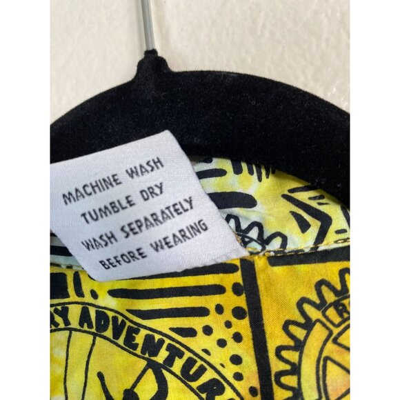 Wet Dog Mens Short Sleeve Hawaiian Shirt 2X‎ Colorful Geometric Tribal Design - Picture 4 of 13